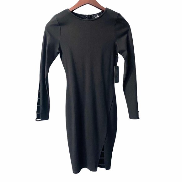 Lulus Dresses & Skirts - NWT Lulus Black Long Sleeve Cutout Dress Womens Small LBD Going Out Party Baddie